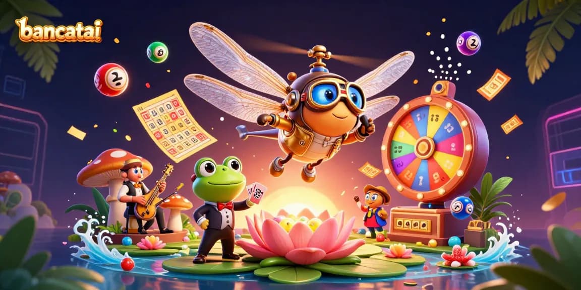 Experience the vibrant world of bancatai with a lively casino scene featuring a frog dealer and musicians.