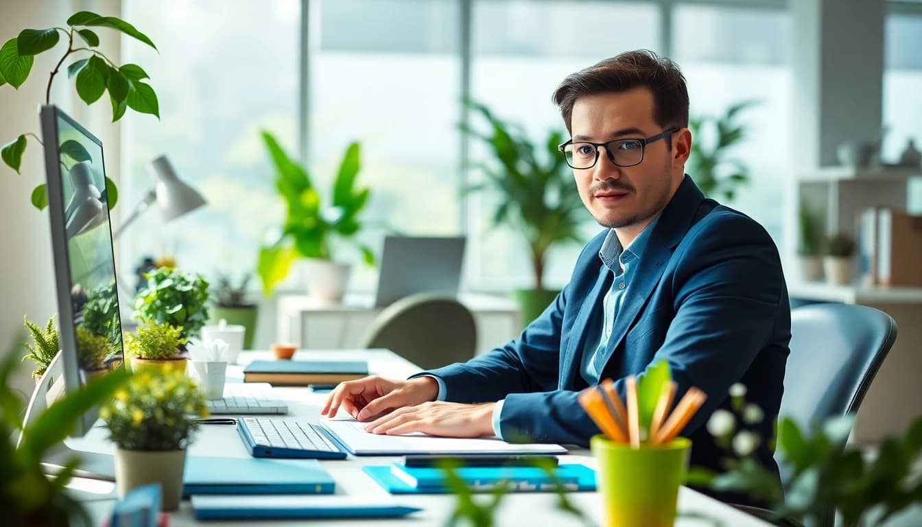 Boost your Your Most Productive Life with an inspiring workspace filled with productivity tools.