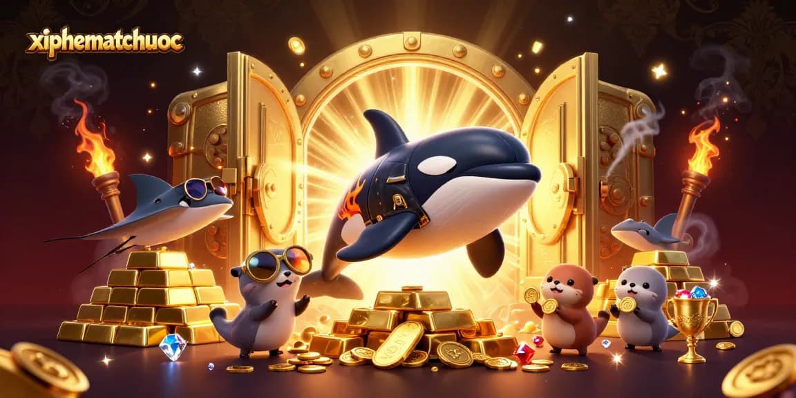 Experience thrilling matchuoc gameplay with dynamic scenes of orca, stingray, and otters for xiphematchuoc.