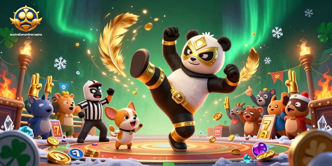 Experience thrilling action at australianonlinecasino with pandas flying kicks and gold coins flying in a 3D gaming spectacle!