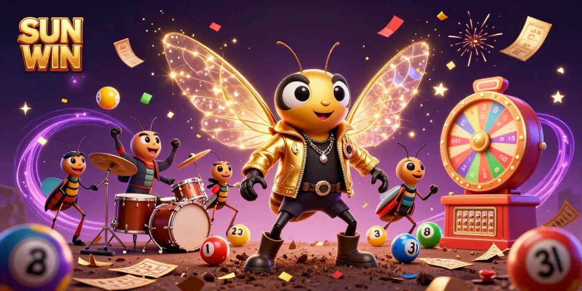 Experience thrilling lottery action with SUN WIN's vibrant characters and dynamic elements.