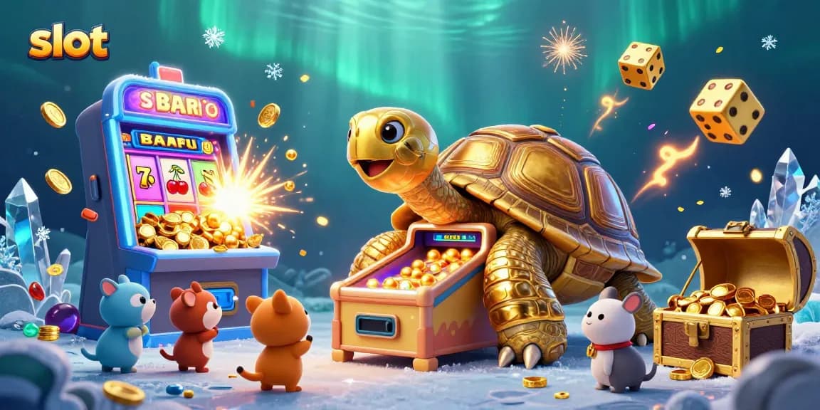 Mainkan slot gacor dengan jackpot menggelegar dalam ilustrasi kartun 3D yang meriah dan penuh warna