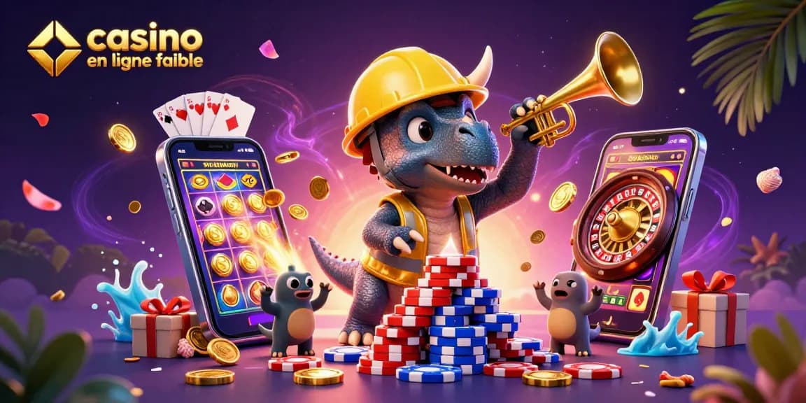 Jouer à un casino en ligne fiable avec une ambiance festive autour de personnages 3D et de jeux colorés.