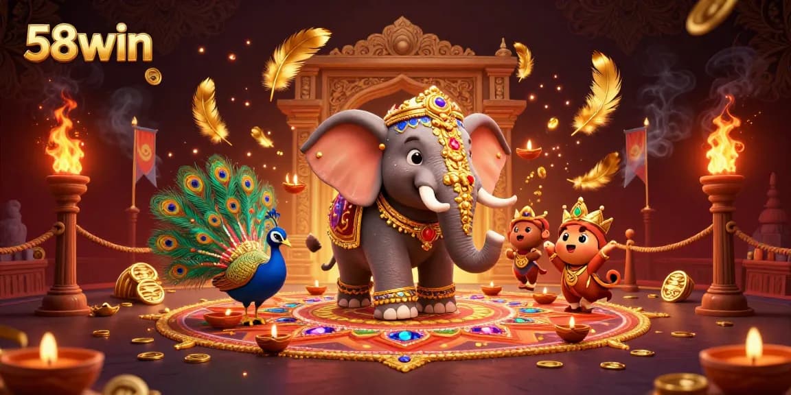 Experience the thrill of 58win gaming with vibrant characters and rich details in this dynamic casino scene.