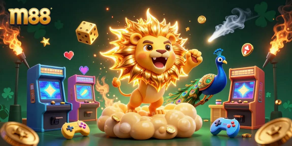 Experience thrilling wins with m88's vibrant casino adventure featuring colorful game elements and dynamic characters.