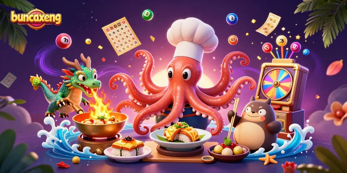 Bancaxeng showcases vibrant gaming excitement with dynamic characters and colorful elements in a fish shooting arcade.