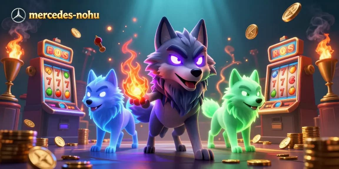 Engage in thrilling slots at mercedes-nohu with vivid visual elements highlighting casino fun.