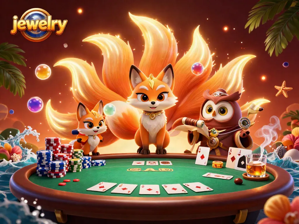 Experience the excitement of jewelry-themed poker with vibrant characters and dynamic gameplay elements