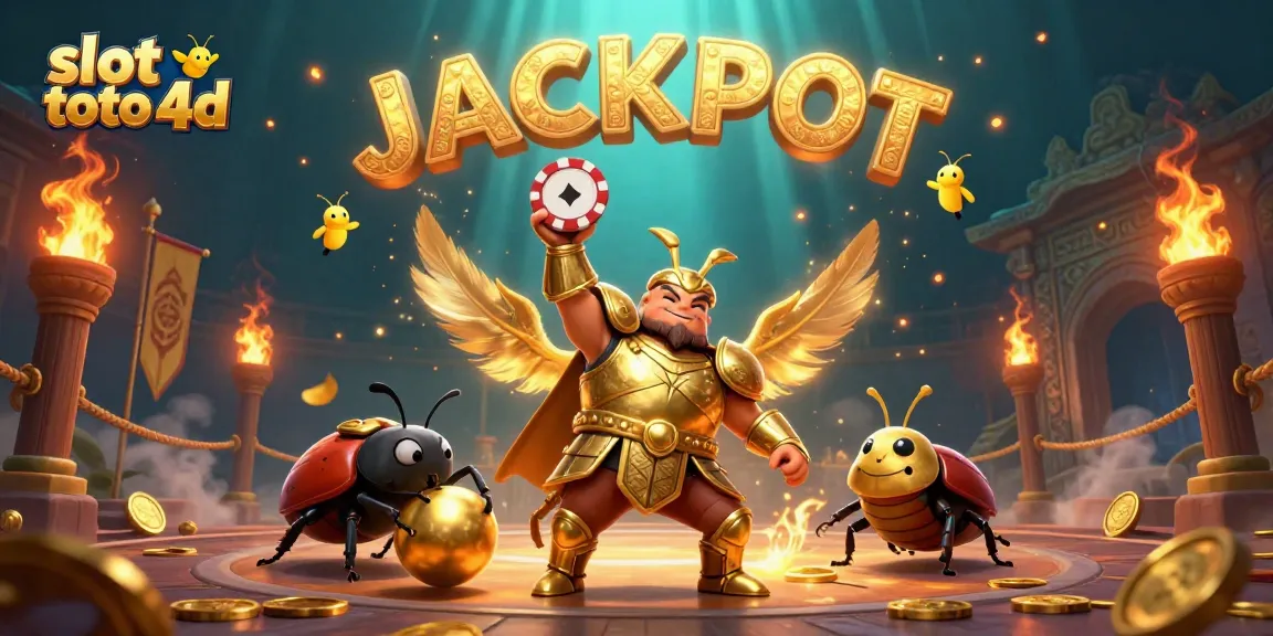 Experience the excitement of slot toto 4d with vibrant characters celebrating a jackpot victory.