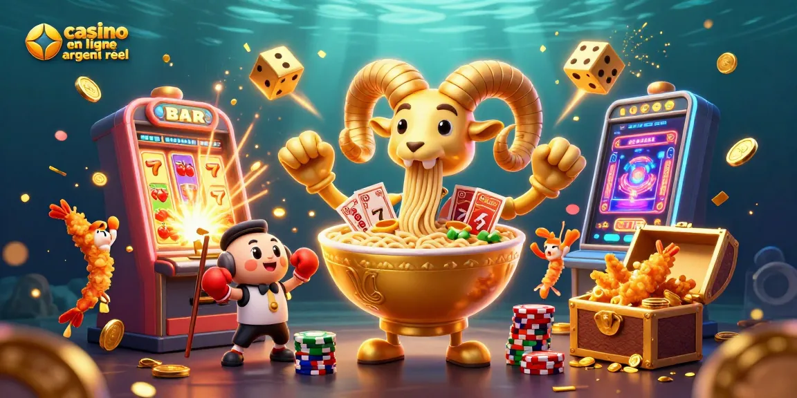 Jouez à casino en ligne argent réel avec une scène animée de personnages culinaires tentaculaires.