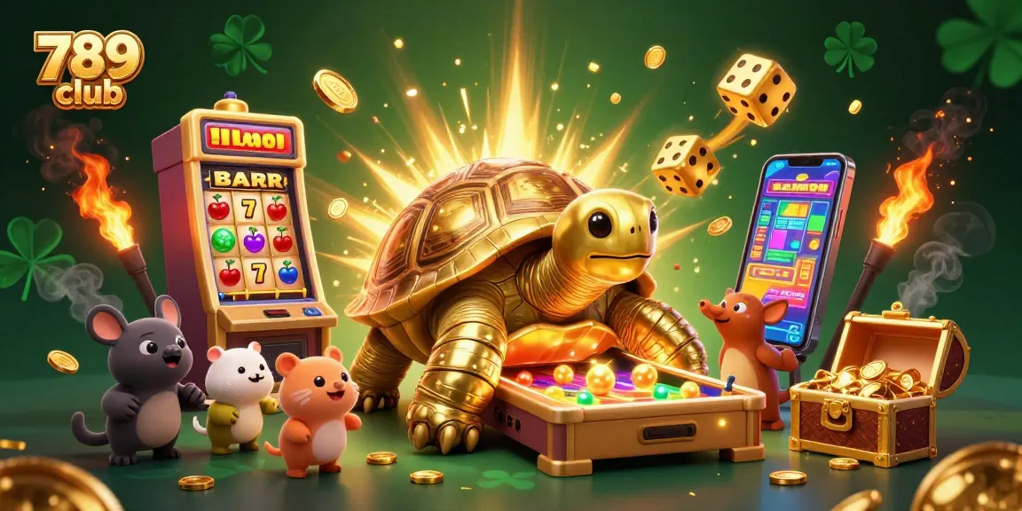 Experience the excitement of 789 club with a vibrant slot machine scene full of action and treasure.