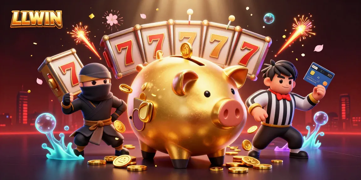 LLWIN showcases vibrant online casino gaming with dramatic 3D characters and elements.