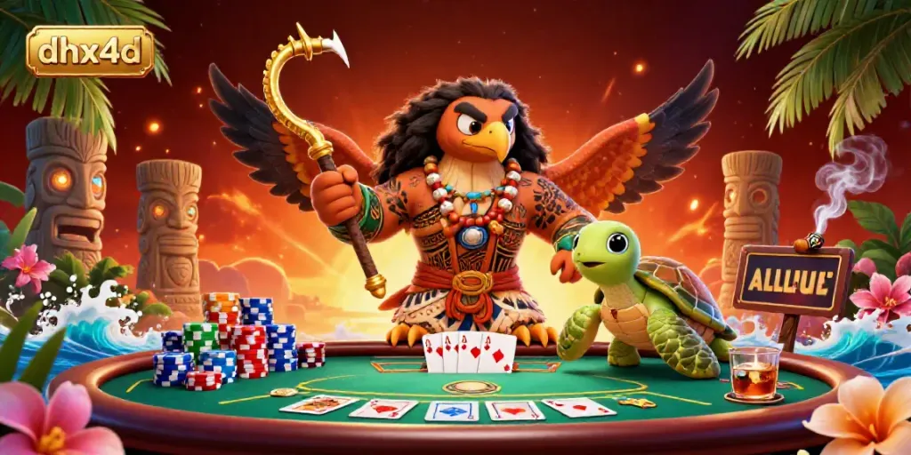 Menangkan permainan kartu dengan strategis di dhx4d, diisi karakter dan elemen kasino menarik.