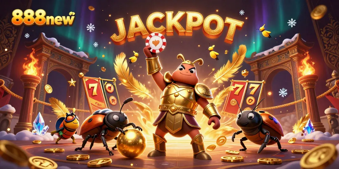 Experience the thrill of winning jackpots with 888new in a vibrant, animated casino scene.