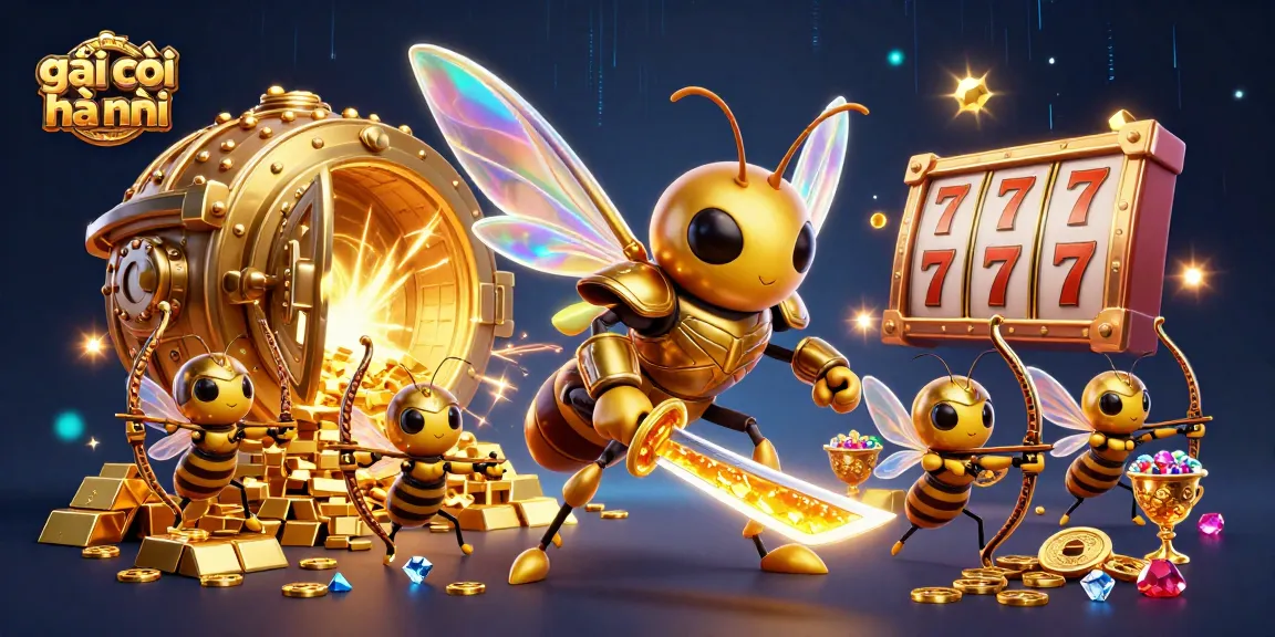 Engage in exciting gaming moments with gái gọi hà nội featuring a golden hornet and vibrant casino elements.
