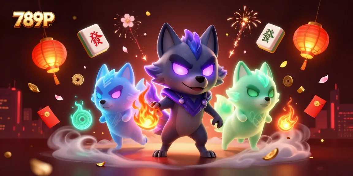 Experience the excitement of 789P with vibrant gaming elements and dynamic characters in this 3D casino illustration.
