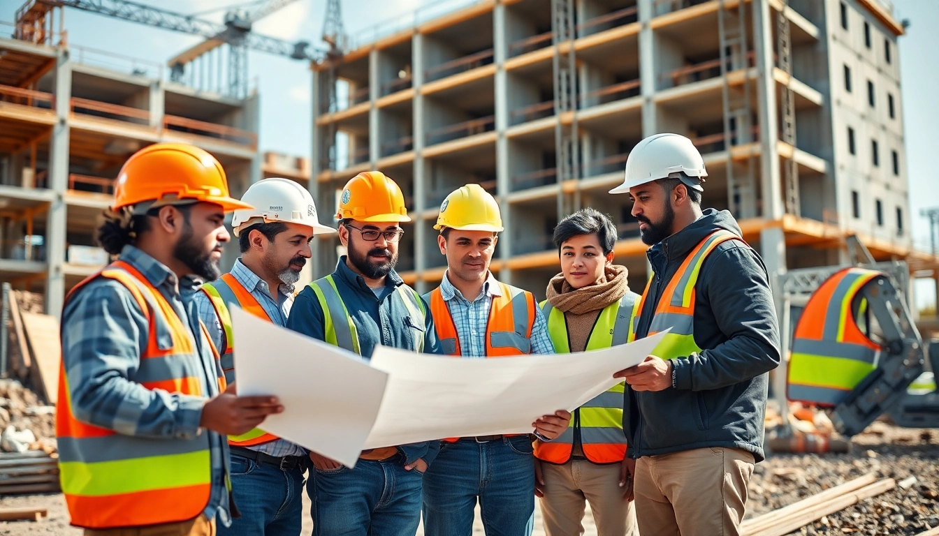 Construction team at work highlighting New Jersey Commercial General Contractor expertise in action.