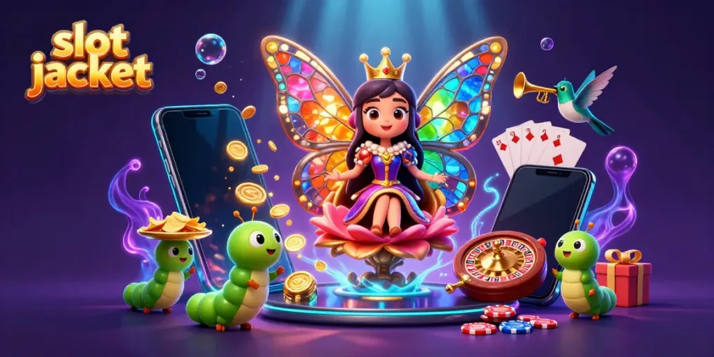 Manjakan diri Anda dengan slot jackpot, ratu kupu-kupu dan pelayan chip emas di dunia kasino yang penuh warna.
