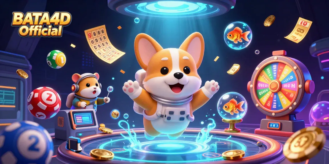 Engage with BATA4D Official in an ultra-detailed 3D illustration depicting a lively space casino scene.