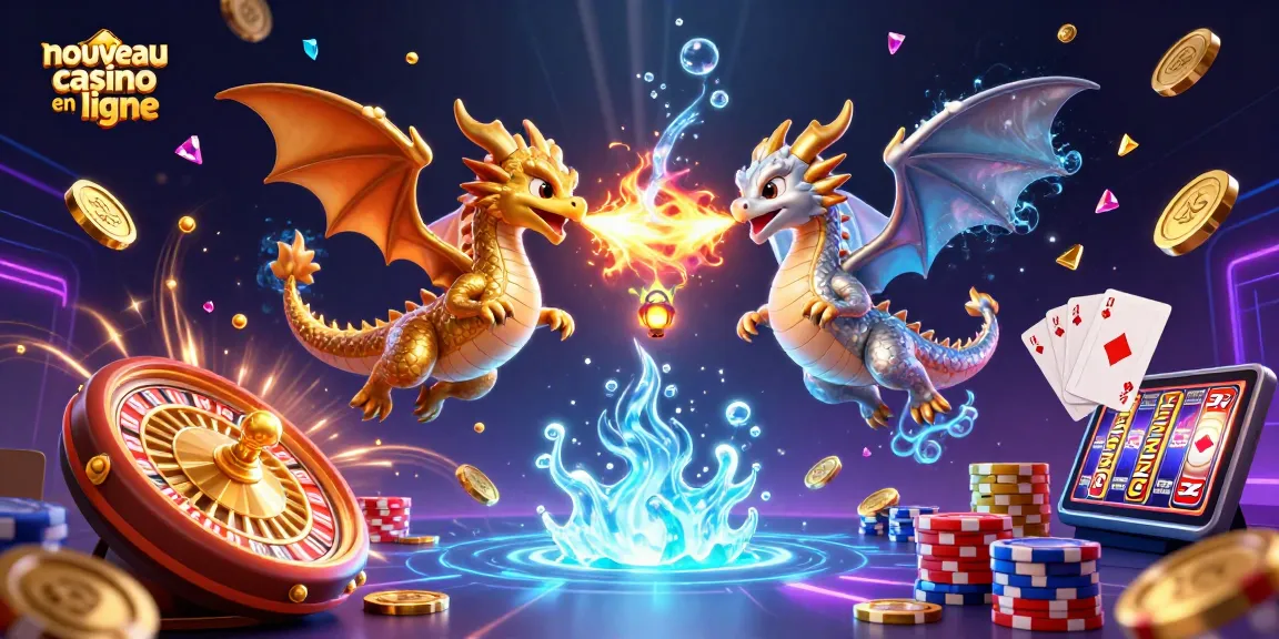 Jouer au nouveau casino en ligne avec des dragons et pièces dorées dans une scène illuminée