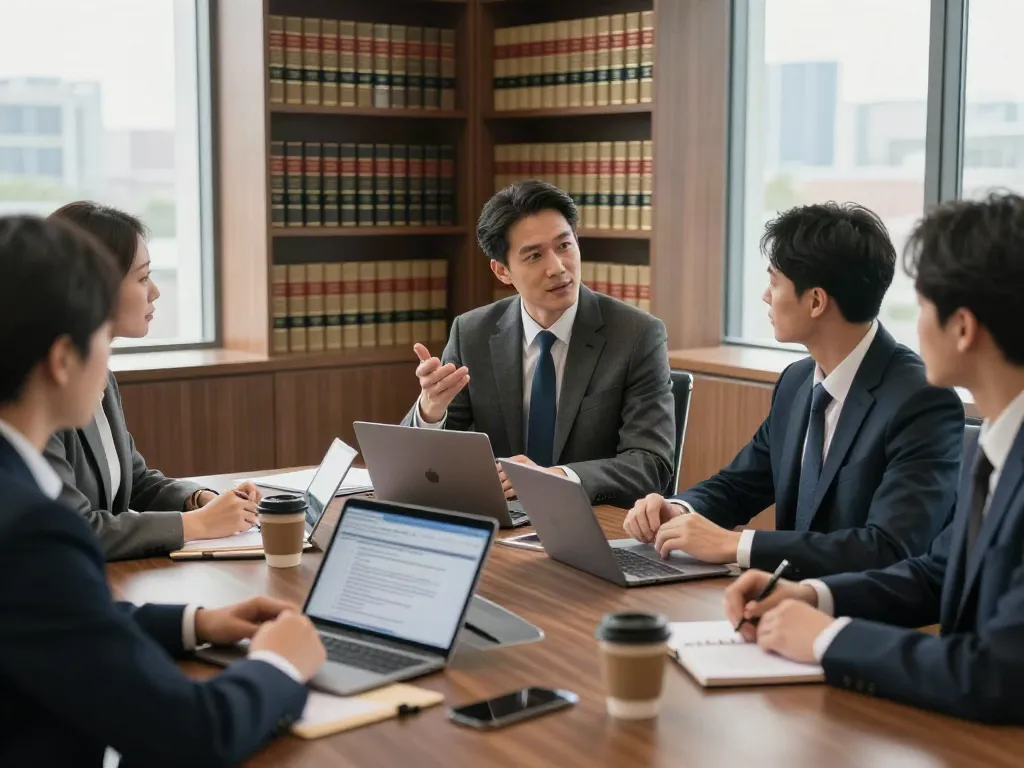 Lead Roedl law professionals advising clients in a modern office setting