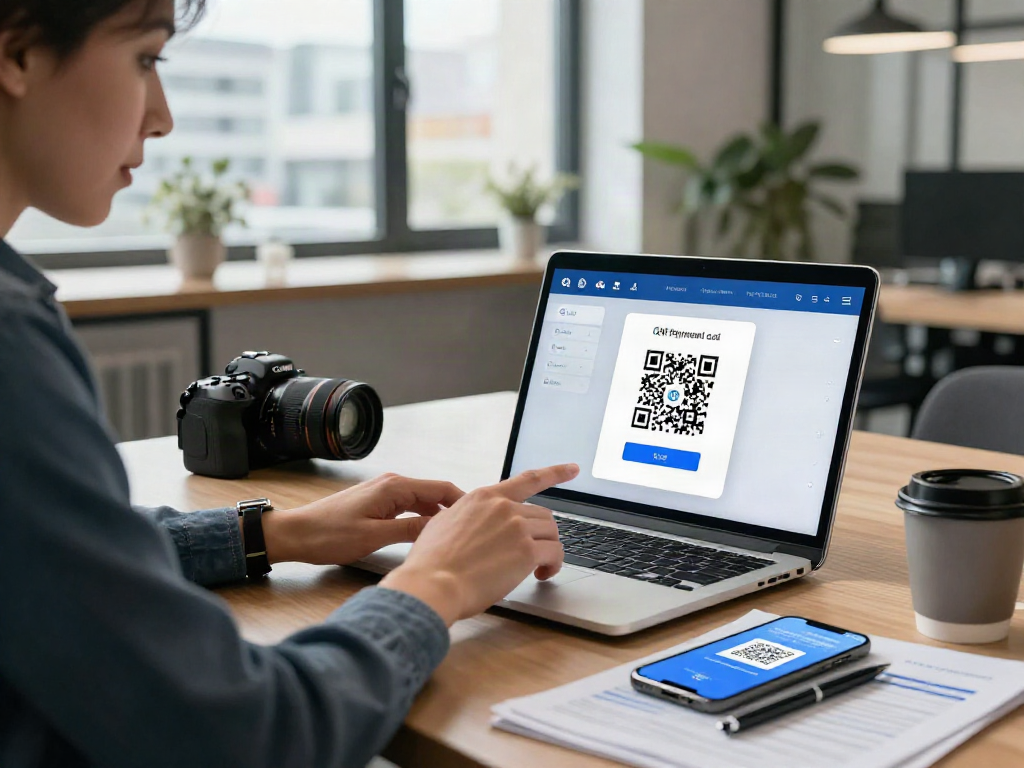Explore slot qris 5000 innovations in a modern office setting with a digital wallet application.