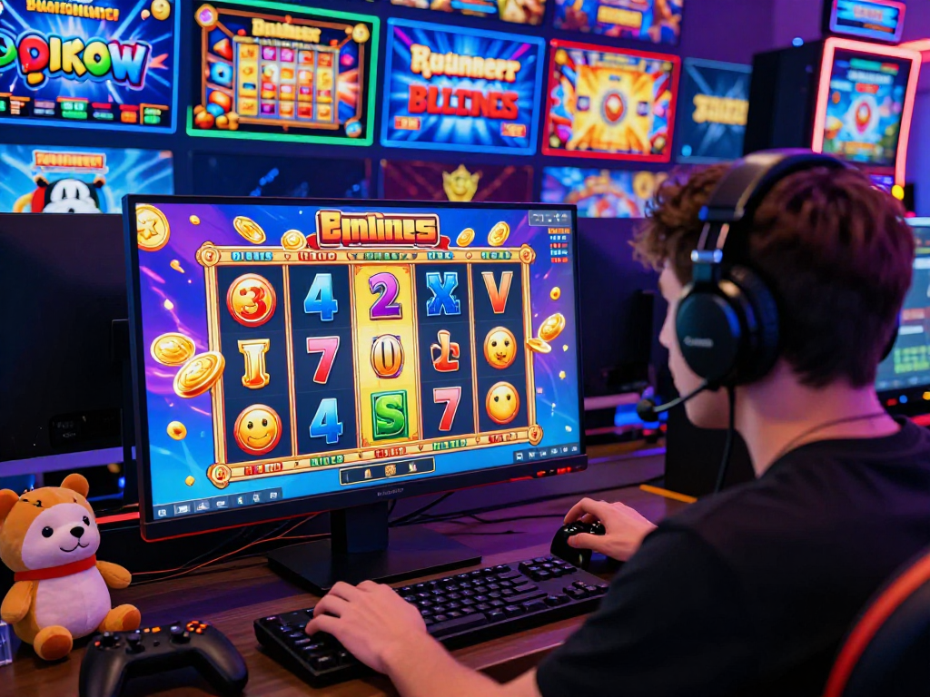 Pengalaman bermain slot88 yang menyenangkan dengan monitor penuh grafis slot yang cerah dan menarik.