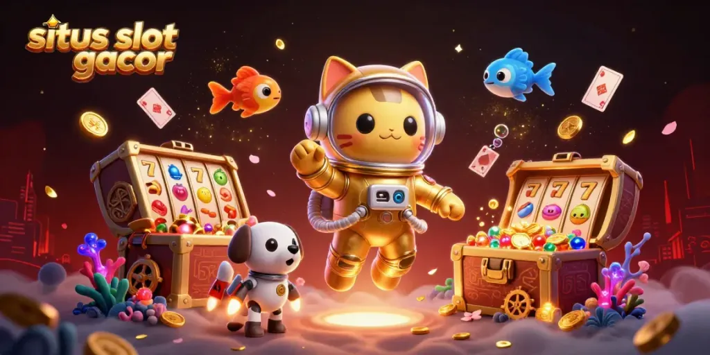 Gali kemenangan di situs slot gacor dengan astronaut kucing dan anjing robot di dunia luar angkasa.