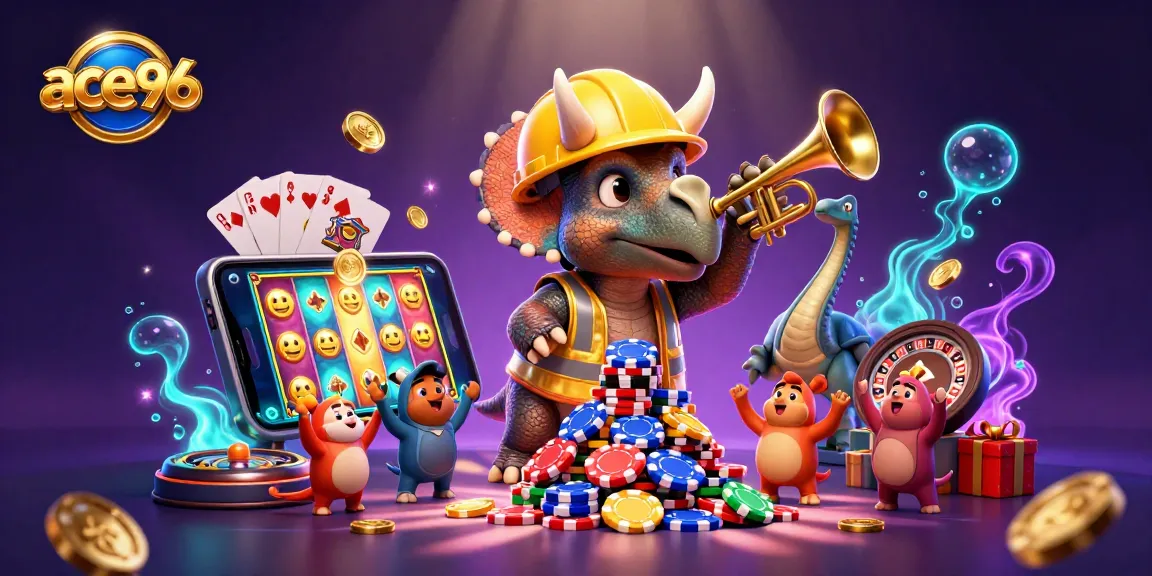 Play exciting slot games at ace96 with cheerful characters and vibrant graphics.